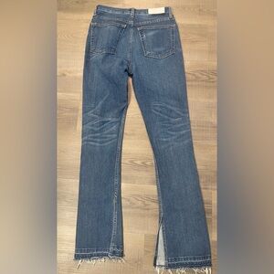 Re/Done Originals 2017 High Rise Stretch Button Fly Medium blue